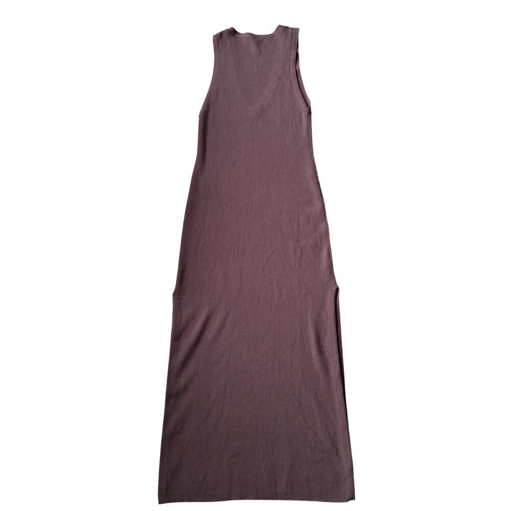 Anthropologie Daily Practice Brown Sleeveless V-Neck Ribbed Knit Maxi Dress Sz S - Picture 8 of 15